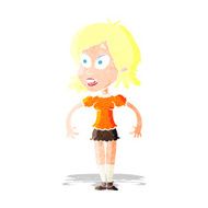 cartoon surprised woman N23