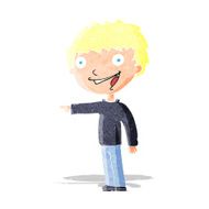 cartoon happy boy laughing