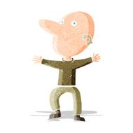 cartoon worried middle aged man