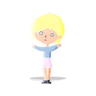 cartoon worried woman N6