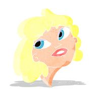 cartoon happy woman N32