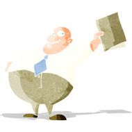 cartoon happy boss with file