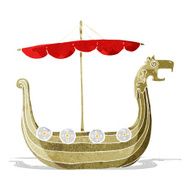 Cartoon Viking Ship N12