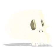 cartoon spooky skull N23