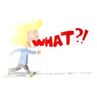 cartoon woman shouting what