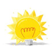 cartoon electric light bulb N6