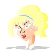 cartoon pretty woman N23