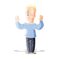 cartoon man surrendering N3