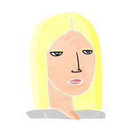 cartoon serious woman N2