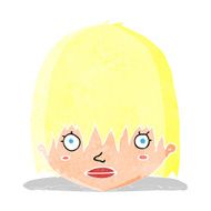 cartoon staring woman