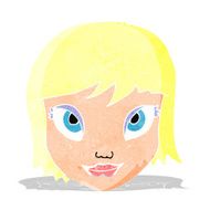 cartoon female face N15