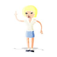 cartoon woman with idea N19