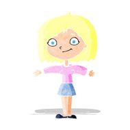 cartoon happy girl N14