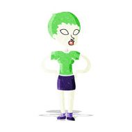 cartoon halloween girl