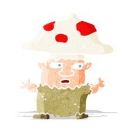 cartoon little mushroom man