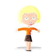 cartoon bored woman N5