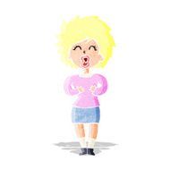cartoon screaming woman