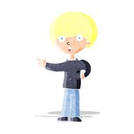 cartoon pointing boy N3