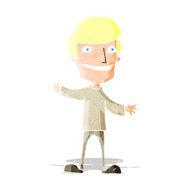 cartoon grinning man N12