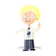 cartoon school boy answering question N4