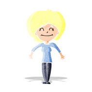 cartoon woman shrugging shoulders N39
