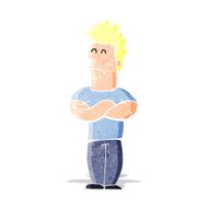 cartoon sulking man