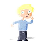 cartoon boy posing for photo