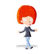 cartoon confused woman N35