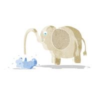 cartoon elephant squirting water N2