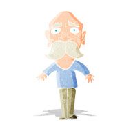 cartoon sad old man N2