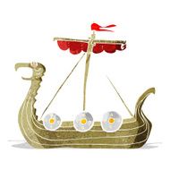 Cartoon Viking Ship N13