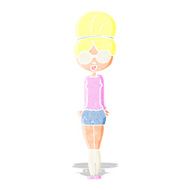 cartoon librarian woman