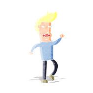 cartoon loudmouth man