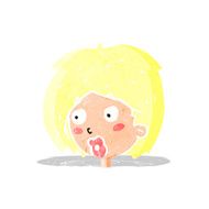 cartoon woman looking