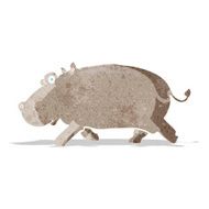 cartoon hippopotamus N4