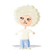cartoon annoyed old woman N2
