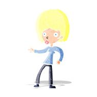 cartoon woman pointing N19