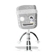 cartoon funny robot N16