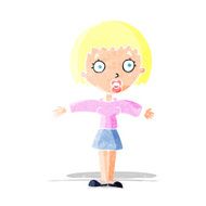 cartoon shocked woman N17