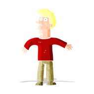 Cartoon Man Shrugging Shoulders N28