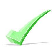 cartoon positive tick symbol