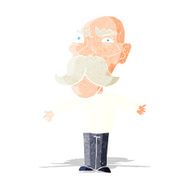 cartoon angry old man N20