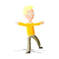 cartoon startled boy N9