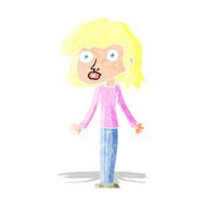 cartoon girl shrugging shoulders N3