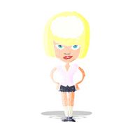 cartoon woman thinking N10