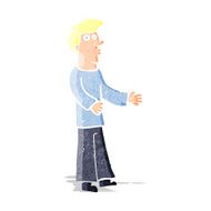 cartoon curious man N11