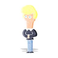cartoon man staring