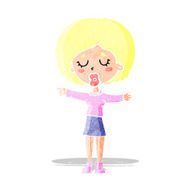 cartoon pointing woman N3