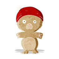 cartoon cute teddy bear in hat N2