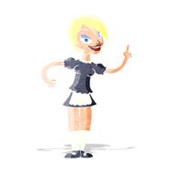cartoon waitress taking order N2